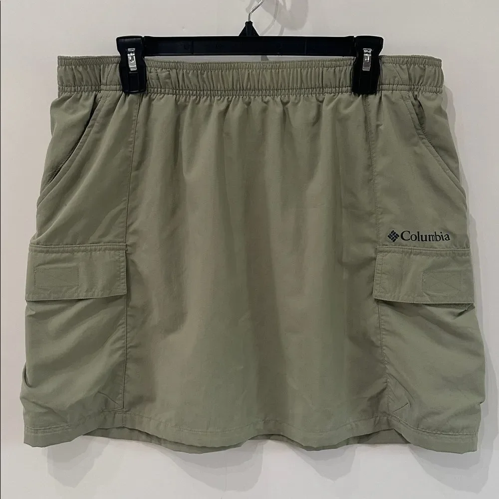 Columbia Sandier Cargo Skirt NEW Safari Green Large Omni Shade/Shield Athletic